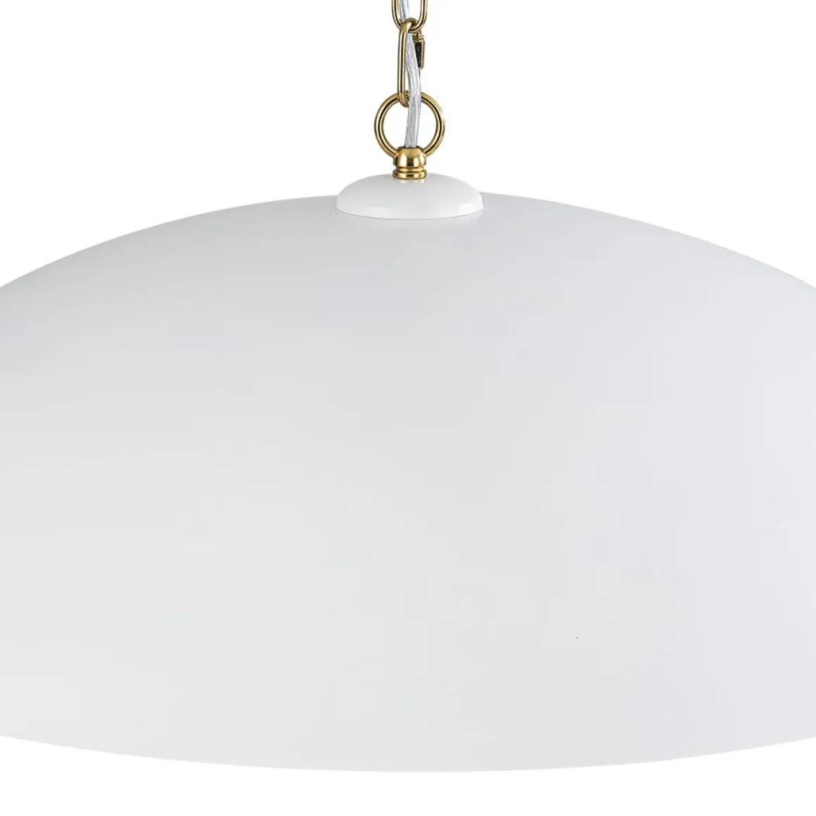 Vintage Oversized Flat Dome Metal Pendant Light