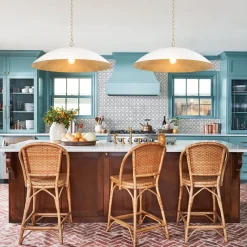Vintage Oversized Flat Dome Metal Pendant Light