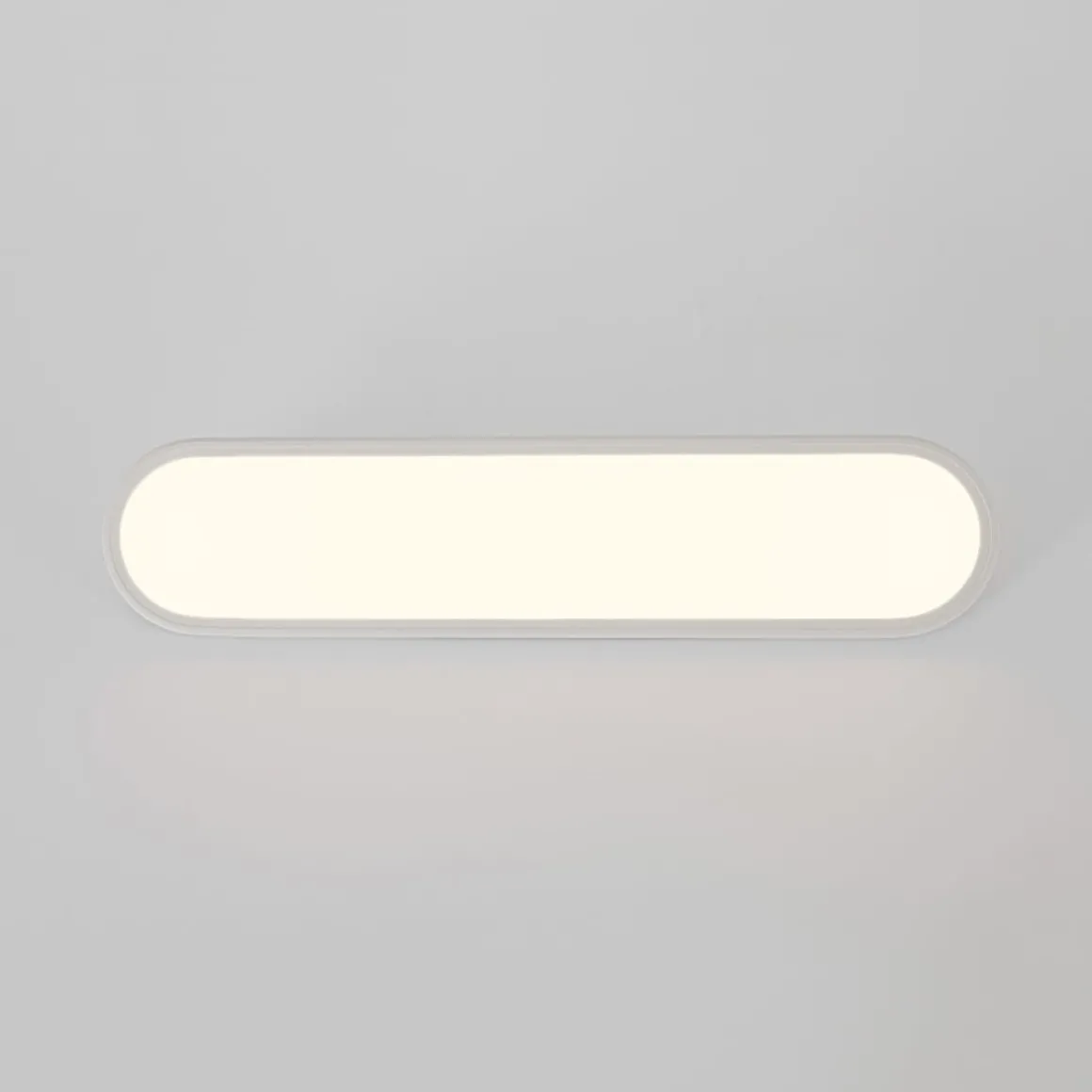 White Long Oval Warm Dimmable LED Semi Flush Mount