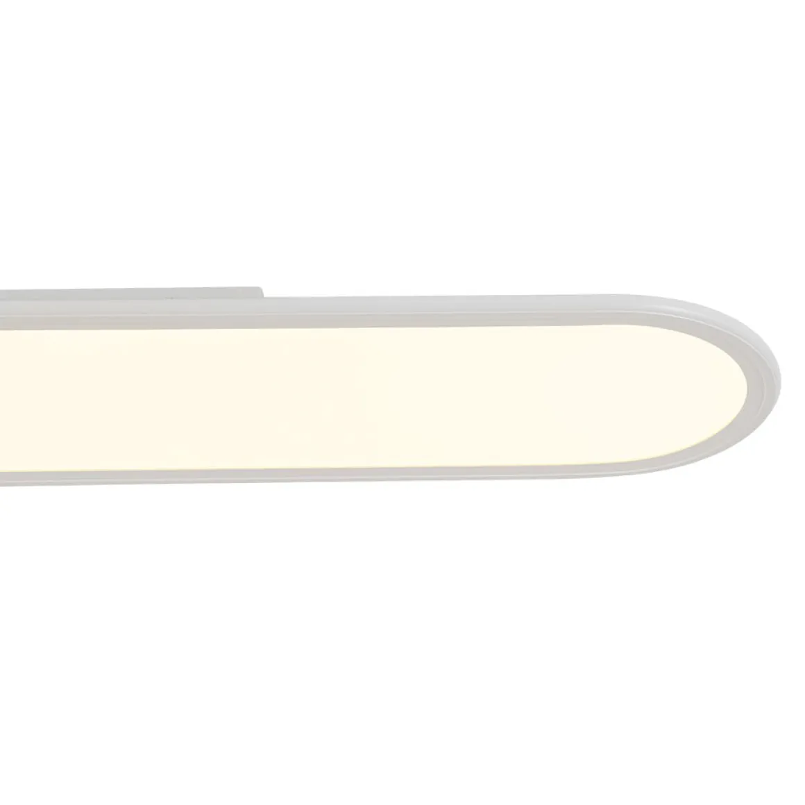 White Long Oval Warm Dimmable LED Semi Flush Mount