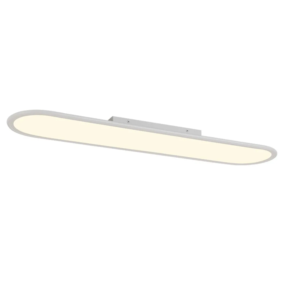 White Long Oval Warm Dimmable LED Semi Flush Mount