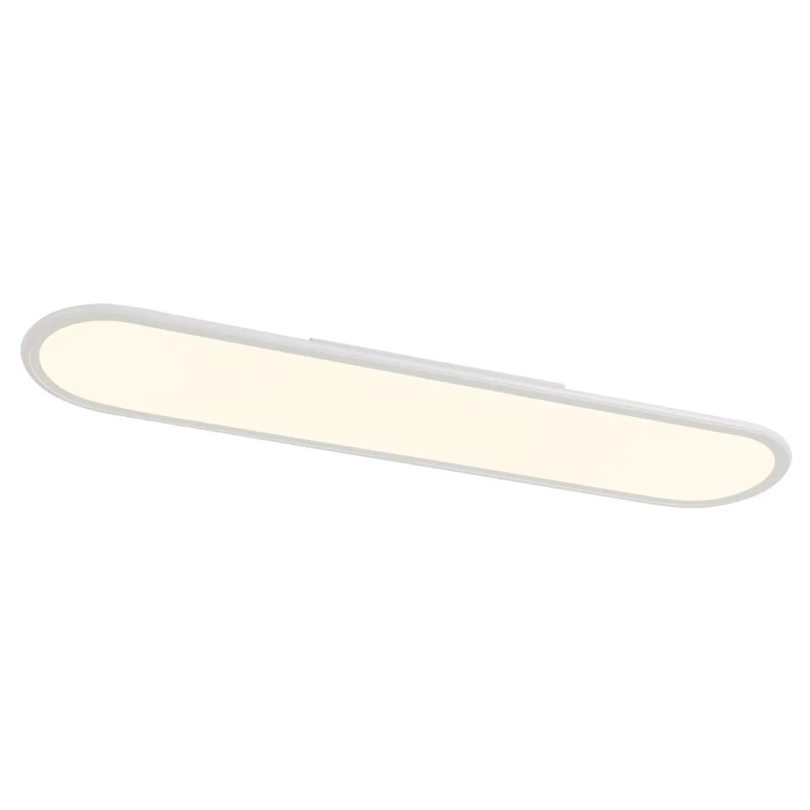 White Long Oval Warm Dimmable LED Semi Flush Mount
