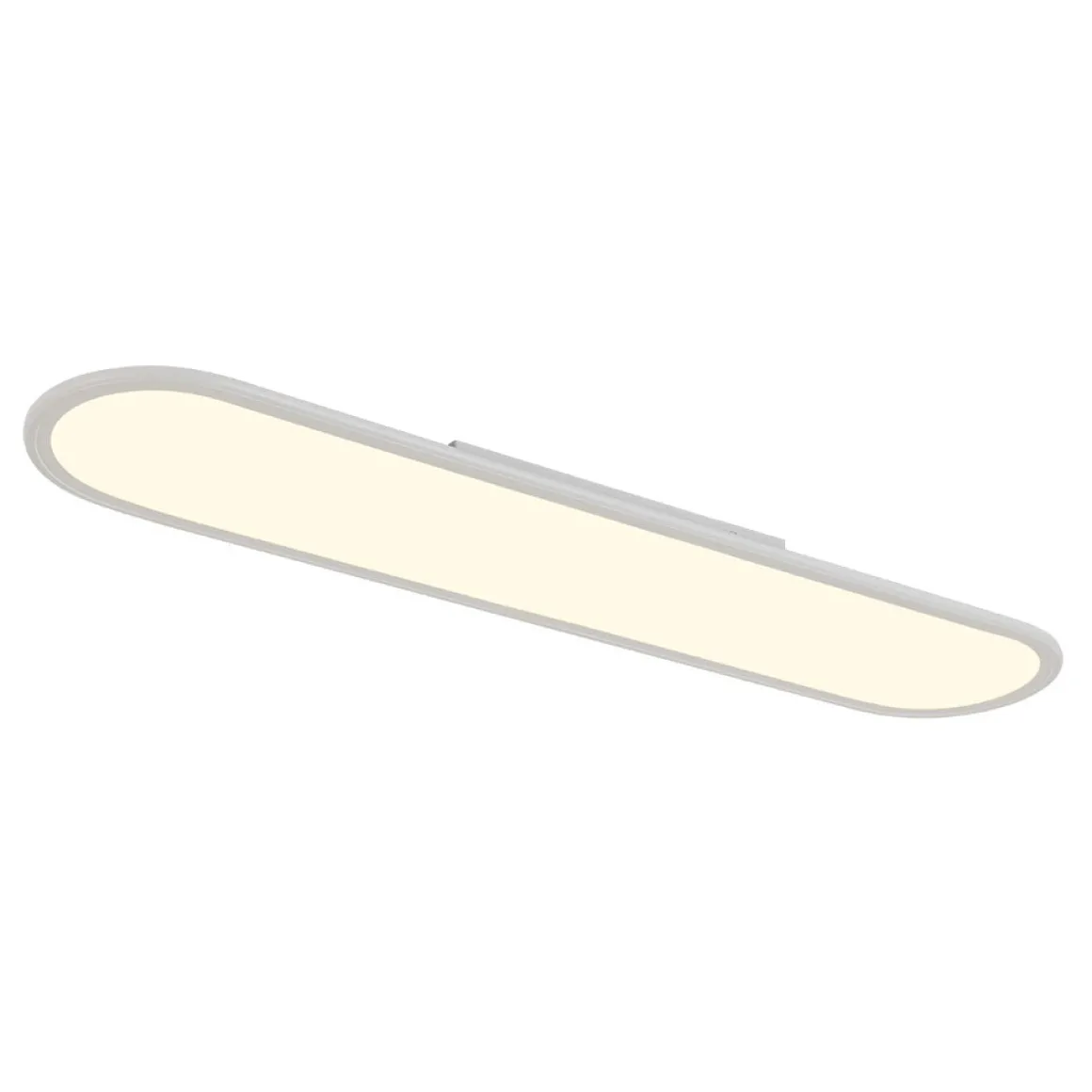 White Long Oval Warm Dimmable LED Semi Flush Mount