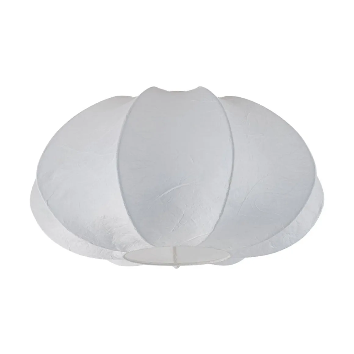 White Silk Scalloped Cage Flush Mount Ceiling Light