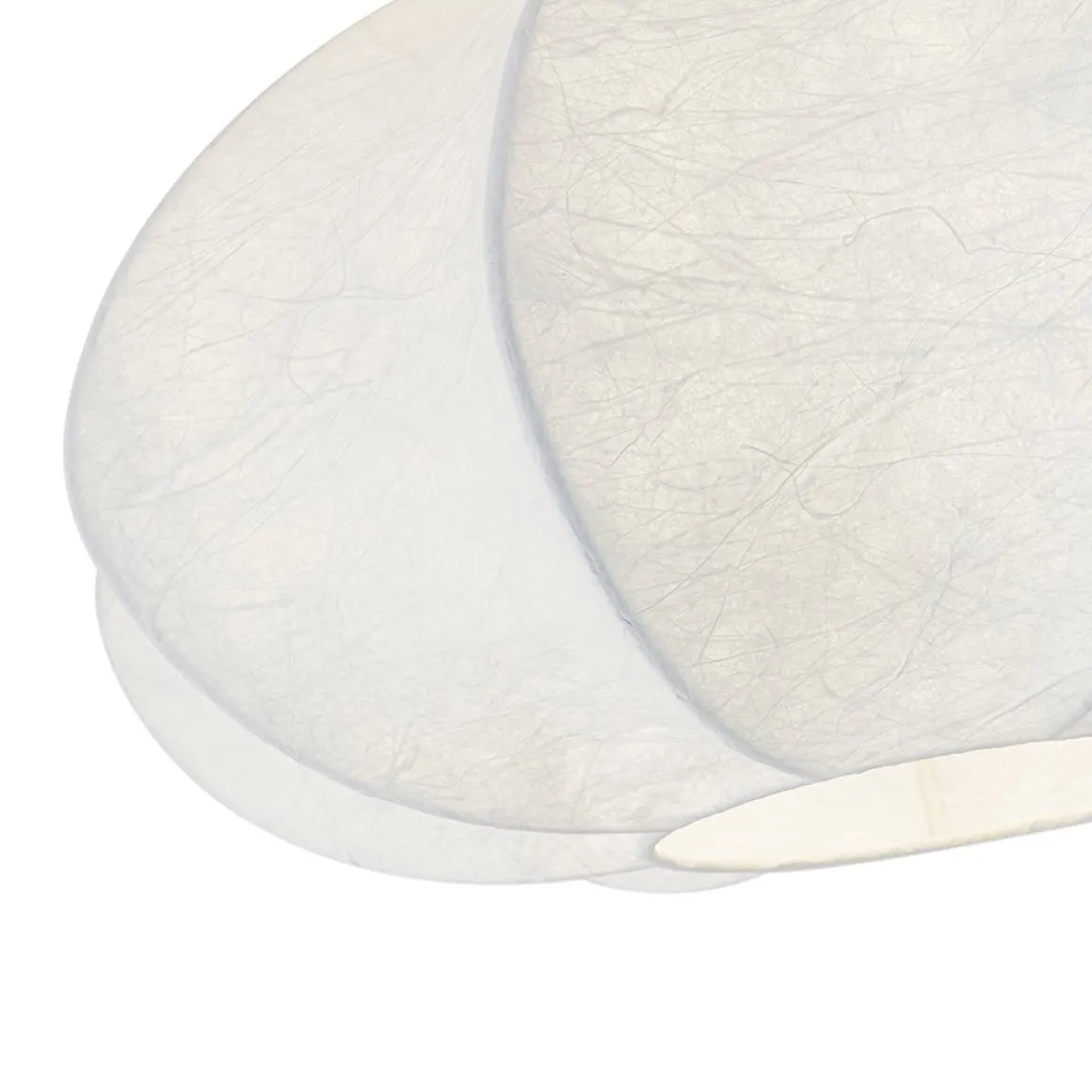 White Silk Scalloped Cage Flush Mount Ceiling Light