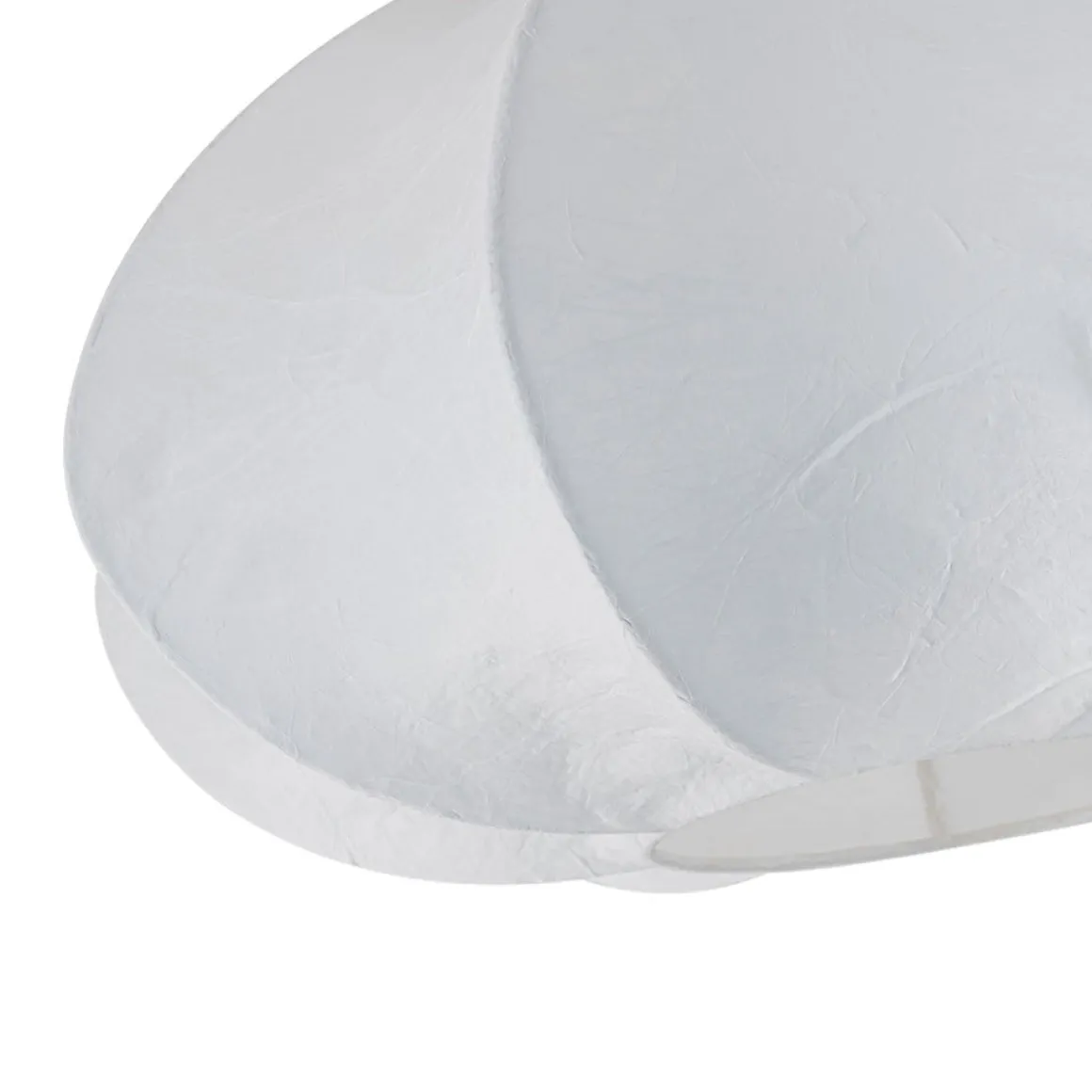 White Silk Scalloped Cage Flush Mount Ceiling Light
