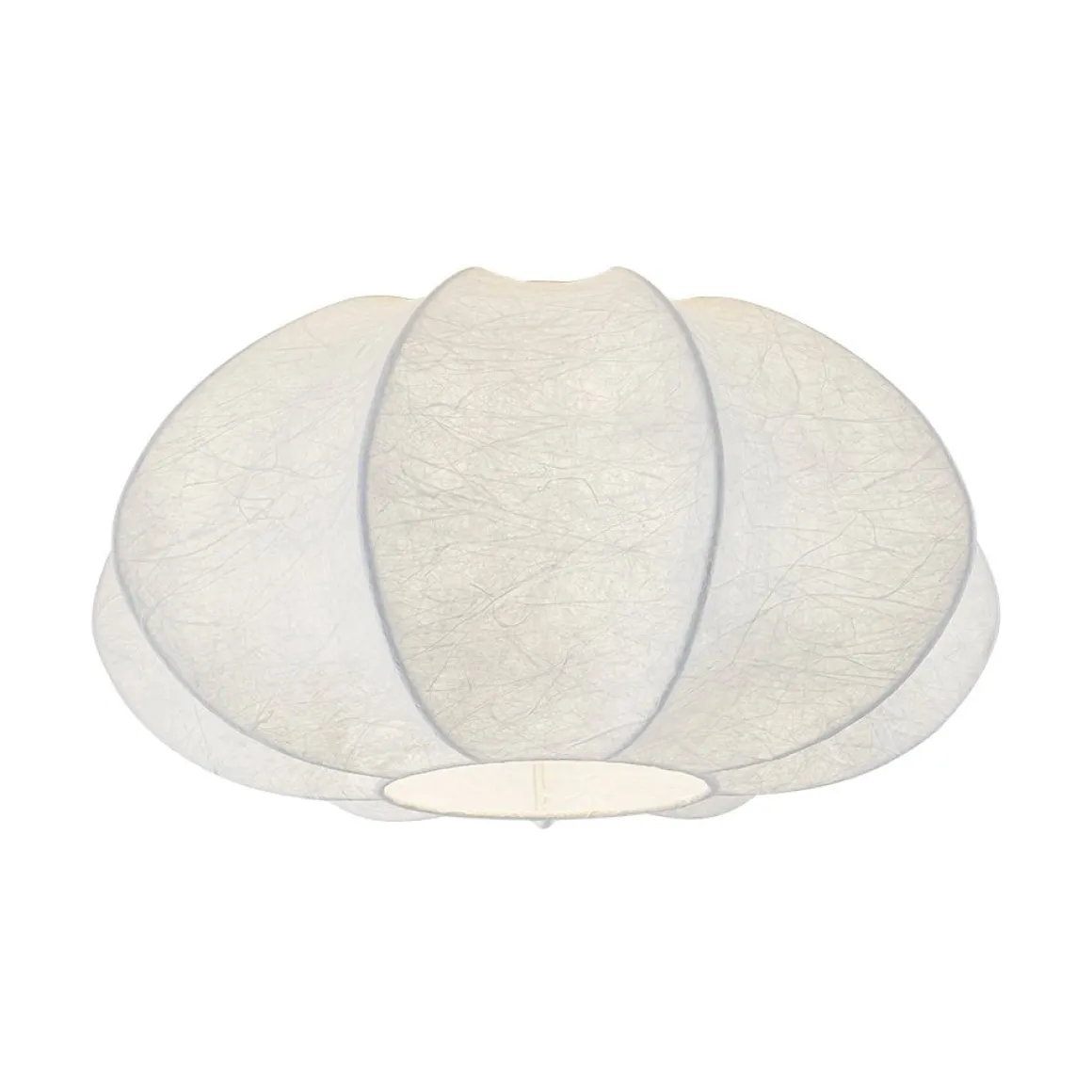 White Silk Scalloped Cage Flush Mount Ceiling Light