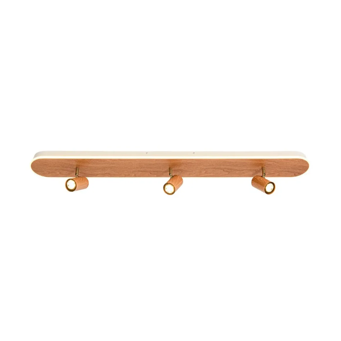 Wood Oval LED Adjustable Spotlight Ceiling Track Light