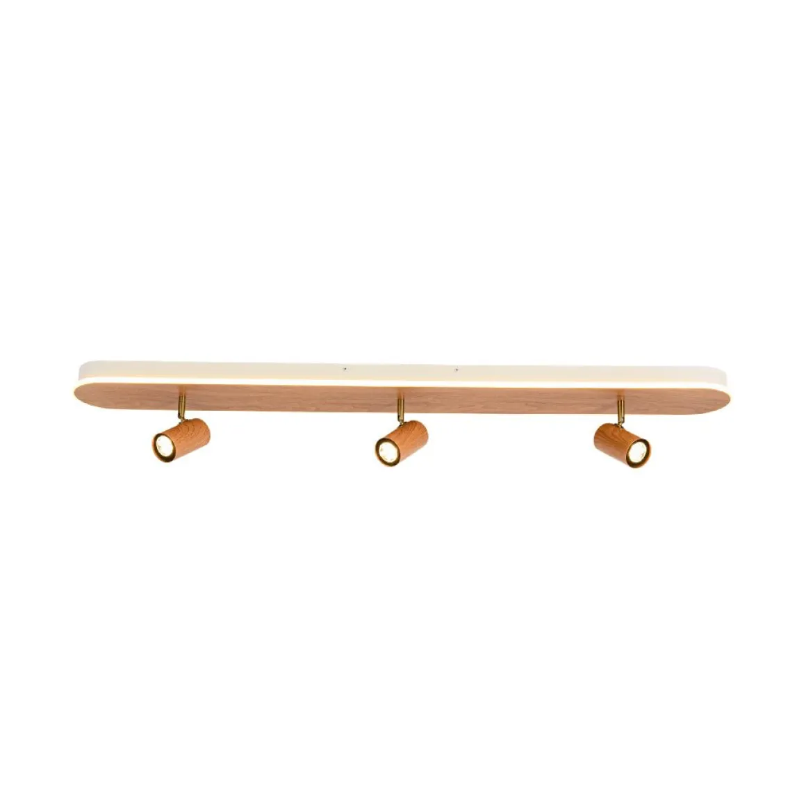 Wood Oval LED Adjustable Spotlight Ceiling Track Light