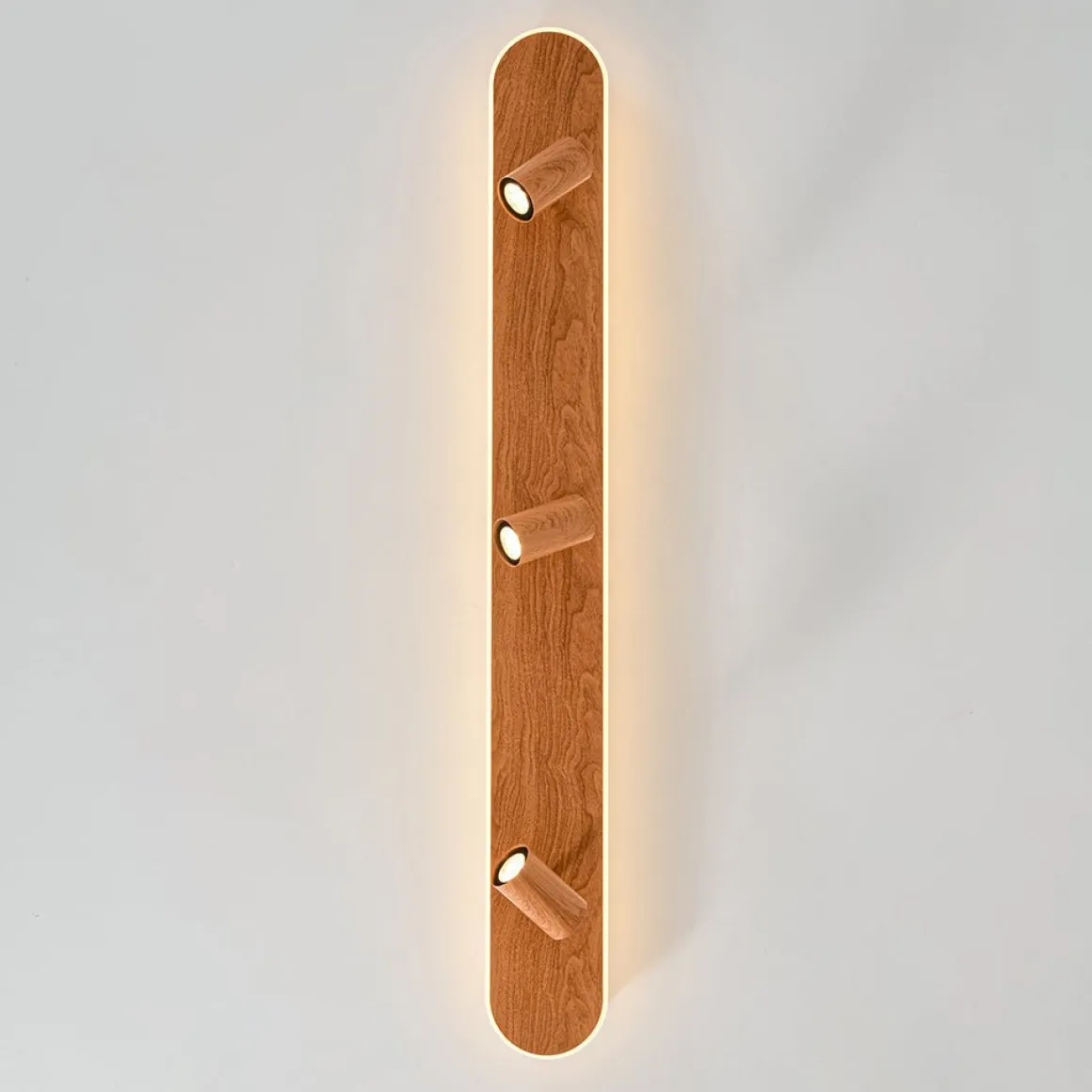 Wood Oval LED Adjustable Spotlight Ceiling Track Light