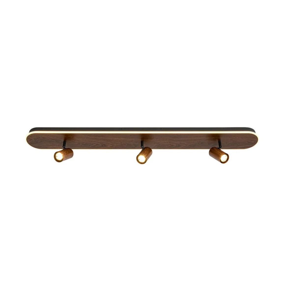 Wood Oval LED Adjustable Spotlight Ceiling Track Light