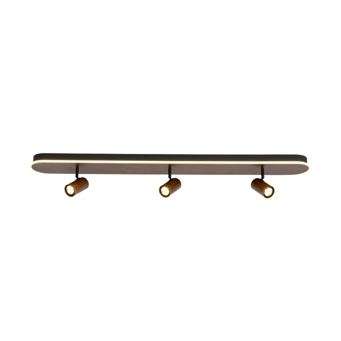 Wood Oval LED Adjustable Spotlight Ceiling Track Light